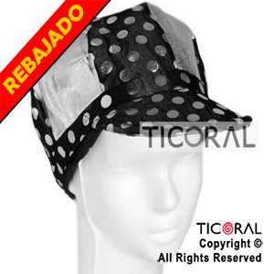 SOMB VISERA PLATA Y NEGRA A LUNARES HS2661 x 1